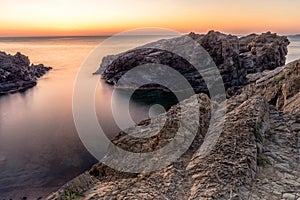 Sunrise at Cala Bramant. Alt Emporda, Catalonia, Spain photo